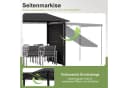 HOMALL Pavillon Extend Grillpavillon Grau mit ausklappbarer Seitenveranda Bild 5