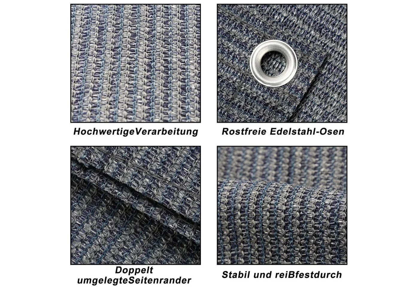 Clanmacy Zeltteppich Outdoor Grau HDPE - Bild 5