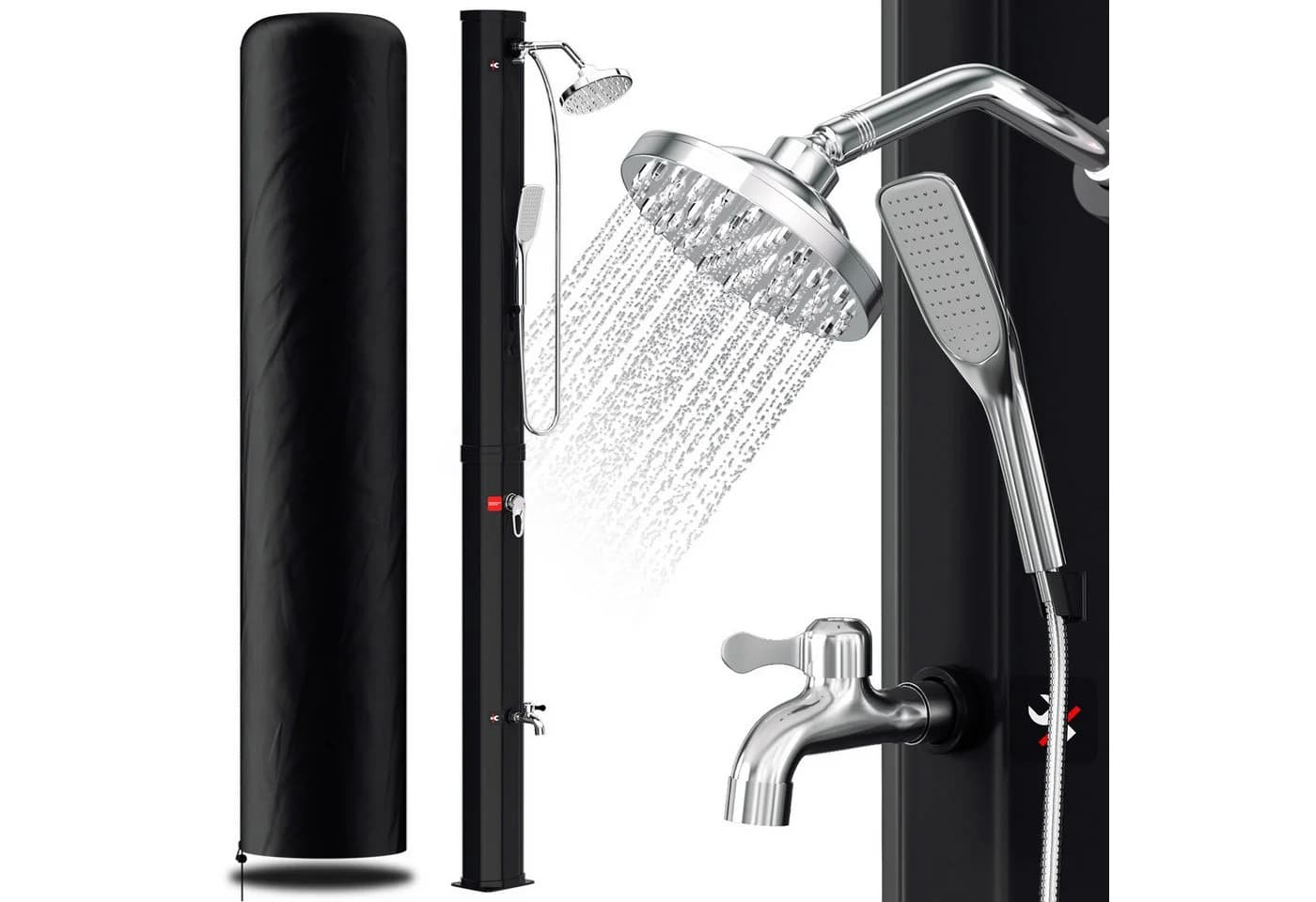 Clanmacy Solardusche 35L mit Fußdusche & Schutzhaube - Bild 2