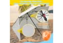Clanmacy Sonnenschirm Strandschirm Beige UV50+ Pop-up Bild 3