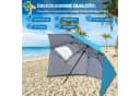 Clanmacy Sonnenschirm Strandschirm UV50+ Blau Pop-up Bild 4