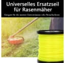 Clanmacy Trimmerfaden Rund 100m 2,4mm Mähfaden Rasentrimmer Faden Gelb Bild 3