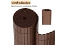 Clanmacy PVC Balkonsichtschutz Braun Sichtschutzmatte Bild 3