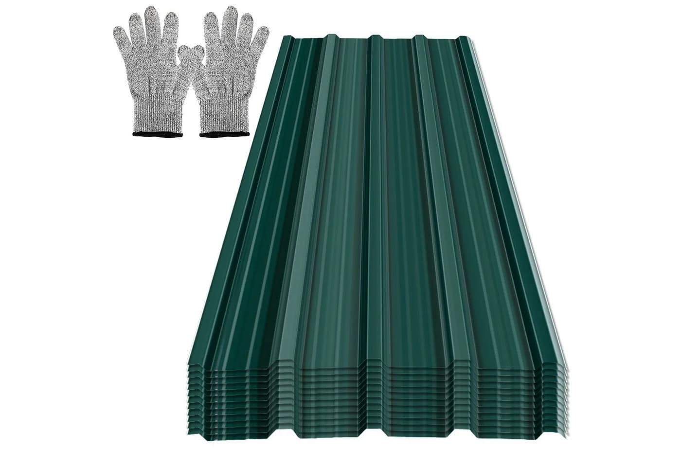 Clanmacy Trapezblech Deckenplatten 129x46 cm Grün - Bild 2