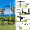 LALAHO Rosenbogen Eisen Gartenbogen mit Tür Bild 5