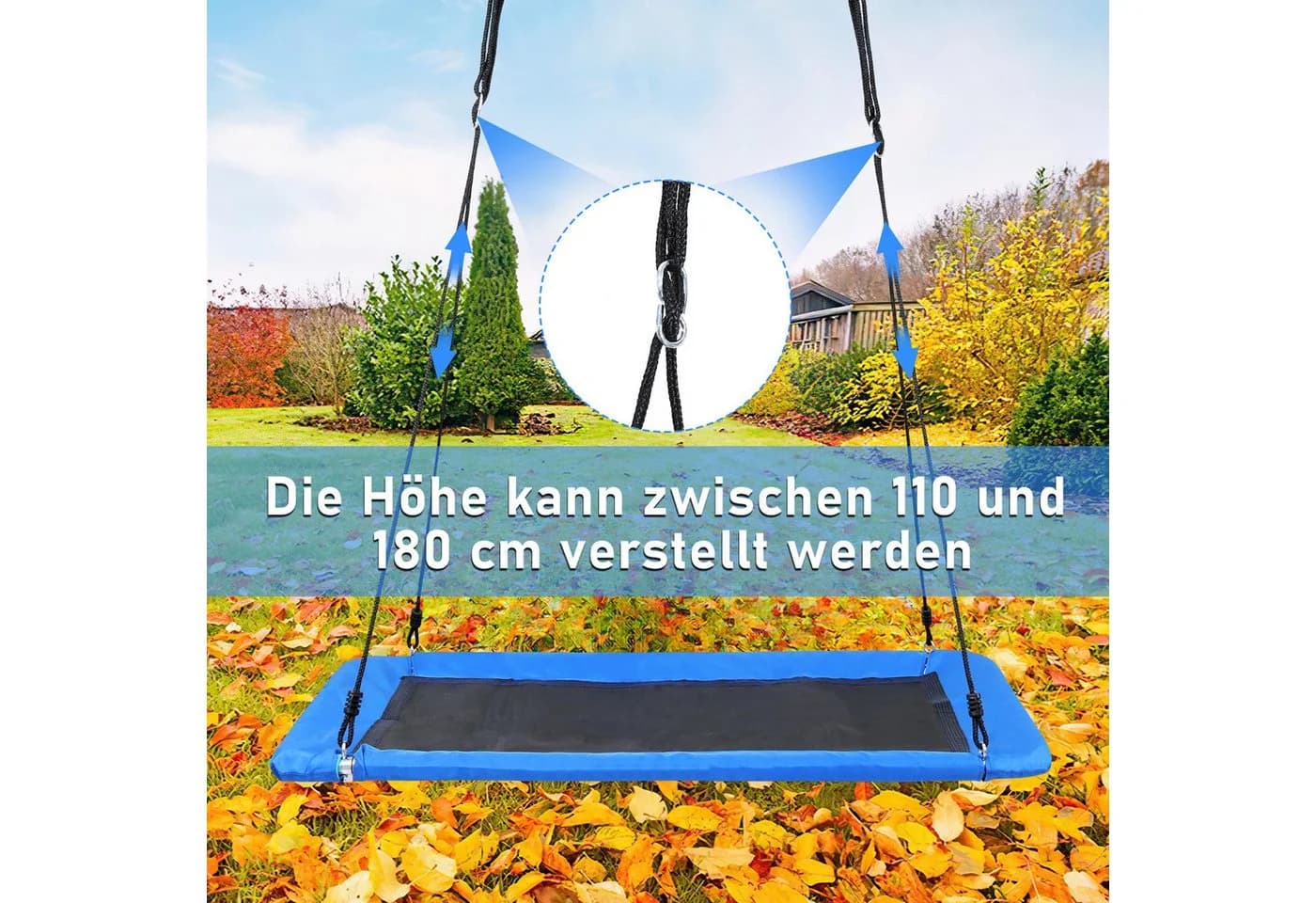 Clanmacy Nestschaukel XXL 160cm Baumschaukel Bis 300kg - Bild 4