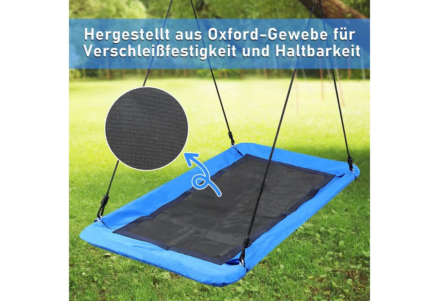 Clanmacy Nestschaukel XXL 160cm Baumschaukel Bis 300kg - Bild 5