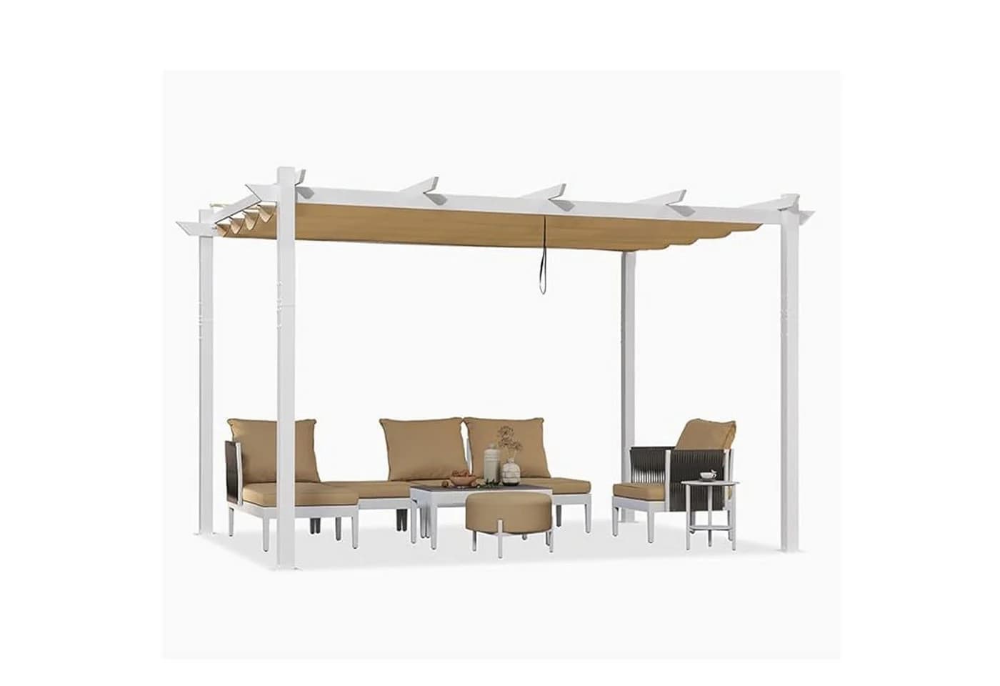 PURPLE LEAF Pergola 3x4m mit Schiebedach Aluminium - Bild 2