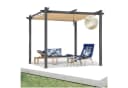 PURPLE LEAF Pergola 3x4m mit Schiebedach Aluminium Beige Bild 2