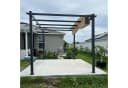 PURPLE LEAF Pergola 3x4m mit Schiebedach Aluminium Beige Bild 3