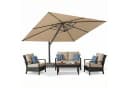 PURPLE LEAF Sonnenschirm Rechteckig Beige 360° drehbar Bild 2
