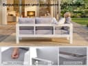 MeXo Gartenlounge-Set 5-tlg. Aluminium mit Kissen Weiss Bild 4