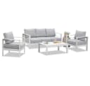 MeXo Gartenlounge-Set XXL Aluminium Outdoor weiß 5-tlg. Bild 1