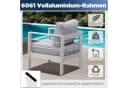 MeXo Gartenlounge-Set XXL Aluminium Outdoor weiß 5-tlg. Bild 5