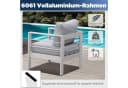 MeXo Gartenlounge-Set 4-tlg. Weiß Aluminium Wetterfest mit Kissen Bild 4