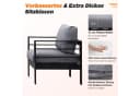 MeXo Gartenlounge-Set 4-5 Personen Aluminium Schwarz Wetterfest Bild 5