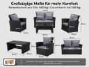 MeXo Gartenlounge-Set 4-tlg. Schwarz Polyrattan mit Kissen Bild 3