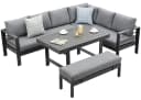 MeXo Gartenlounge-Set Outdoor Aluminium Ecklounge 5-tlg. wetterfest Bild 1