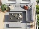 MeXo Gartenlounge-Set Outdoor Aluminium Ecklounge 5-tlg. wetterfest Bild 5