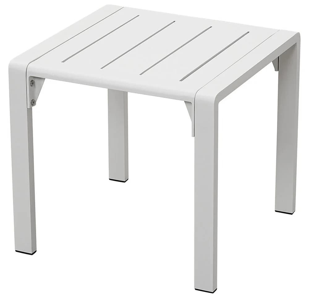 MeXo Aluminium Gartentisch Weiß Wetterfest & Rostfrei