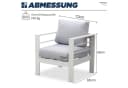 MeXo Gartensessel Relaxsessel Outdoor 2 Sitzer Aluminium Cremeweiß Bild 3