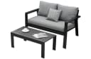 MeXo Gartenlounge-Set Aluminium 2-tlg. mit Kissen grau Bild 1