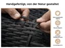 MeXo Gartenlounge-Set 4-tlg. Schwarz Polyrattan mit Kissen Bild 5