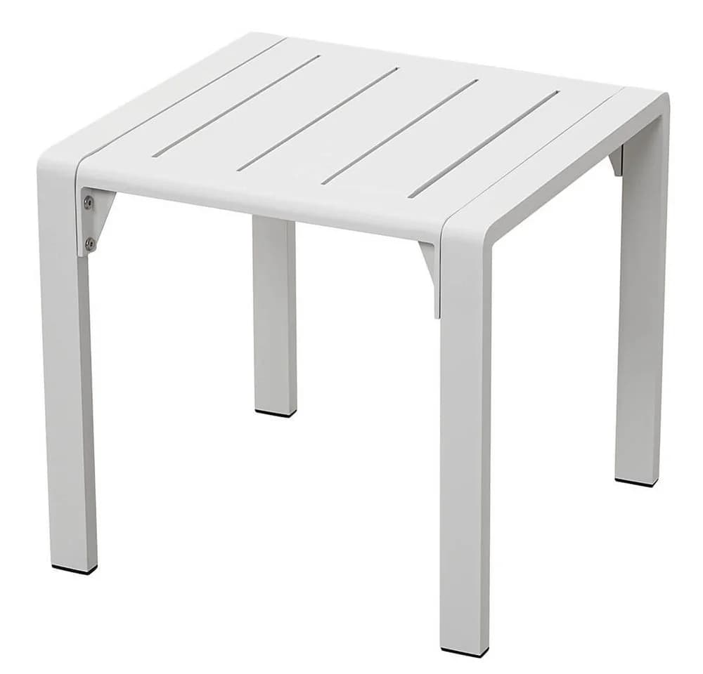 MeXo Gartenlounge-Set Aluminium Wetterfest Couchtisch Weiss
