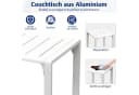 MeXo Gartenlounge-Set Aluminium Wetterfest Couchtisch Weiss Bild 3
