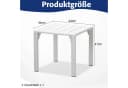 MeXo Gartenlounge-Set Aluminium Wetterfest Couchtisch Weiss Bild 4
