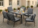 MeXo Gartenlounge-Set 7-tlg. Aluminium Schwarz Bild 2