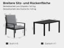 MeXo Gartenlounge-Set 7-tlg. Aluminium Schwarz Bild 5