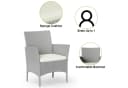 Gywowken Gartenlounge-Set 4-teilig Grau/Cremeweiß Polyrattan Bild 3
