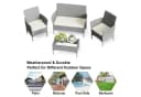 Gywowken Gartenlounge-Set 4-teilig Grau/Cremeweiß Polyrattan Bild 5