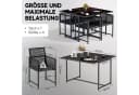 Gywowken Garten-Essgruppe 5-tlg. Schwarz Poly-Rattan mit Glasplatte Bild 5