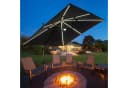 PURPLE LEAF Sonnenschirm Quadratisch LED-Licht 360° Rotation Bild 3