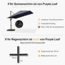 PURPLE LEAF Sonnenschirmständer Anthrazit Befüllbar Metall Bild 3