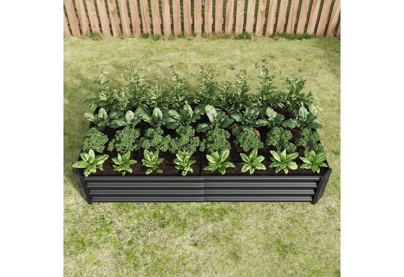 BBWL Hochbeet Metall 180x90x30 cm verzinkt Anthrazit