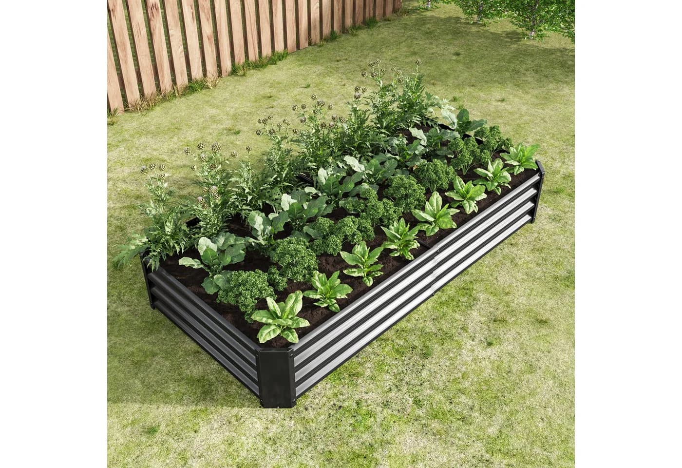 BBWL Hochbeet Metall 180x90x30 cm verzinkt Anthrazit - Bild 4