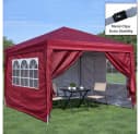 BBWL Faltpavillon 3x3m wasserdicht mit Stahlrahmen und Seitenwänden Bild 3