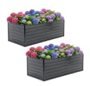 BBWL Hochbeet 2er Set Metall Wetterfest Holzoptik Bild 1