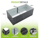 BBWL Hochbeet 190x90x64 cm Metall Rostfrei Wetterfest Holzoptik Bild 3