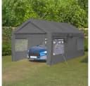 BBWL Carport Garage Zelt Grau Stahl Winterfest Bild 2