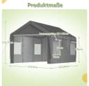 BBWL Carport Garage Zelt Grau Stahl Winterfest Bild 3
