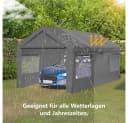 BBWL Carport Garage Zelt Grau Stahl Winterfest Bild 4