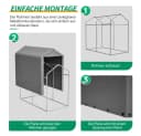BBWL Fahrradgarage mit Stahlgestell & PE-Plane Grau Bild 5