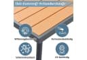 MODFU Gartenlounge-Set 3-tlg. Ecksofa + Esstisch Grau Outdoor Bild 5