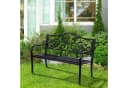 BBG Gartenbank 3-Sitzer Metallbank Schwarz Stahl Gusseisen Bild 1