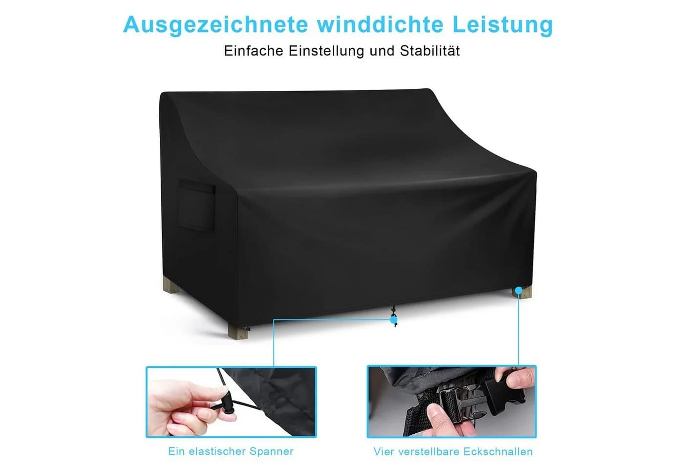Sunicol Gartenmöbel-Schutzhülle Wasserdicht UV-beständig 420D Oxford - Bild 5