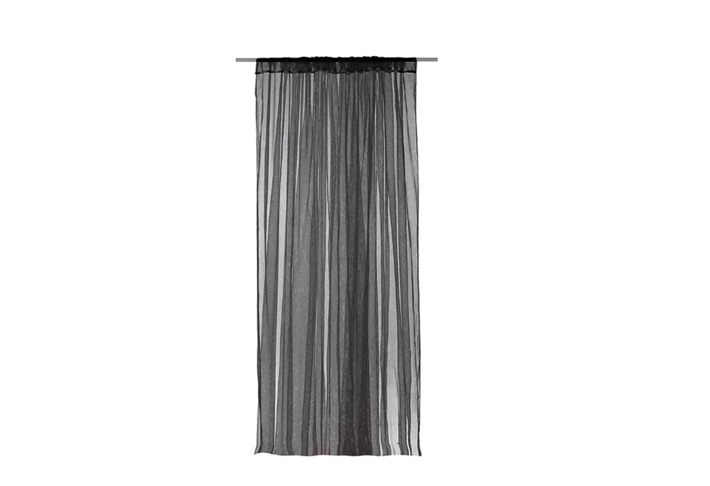 Sunicol Moskitonetz Outdoor Vorhang Transparent Schwarz Sichtschutz